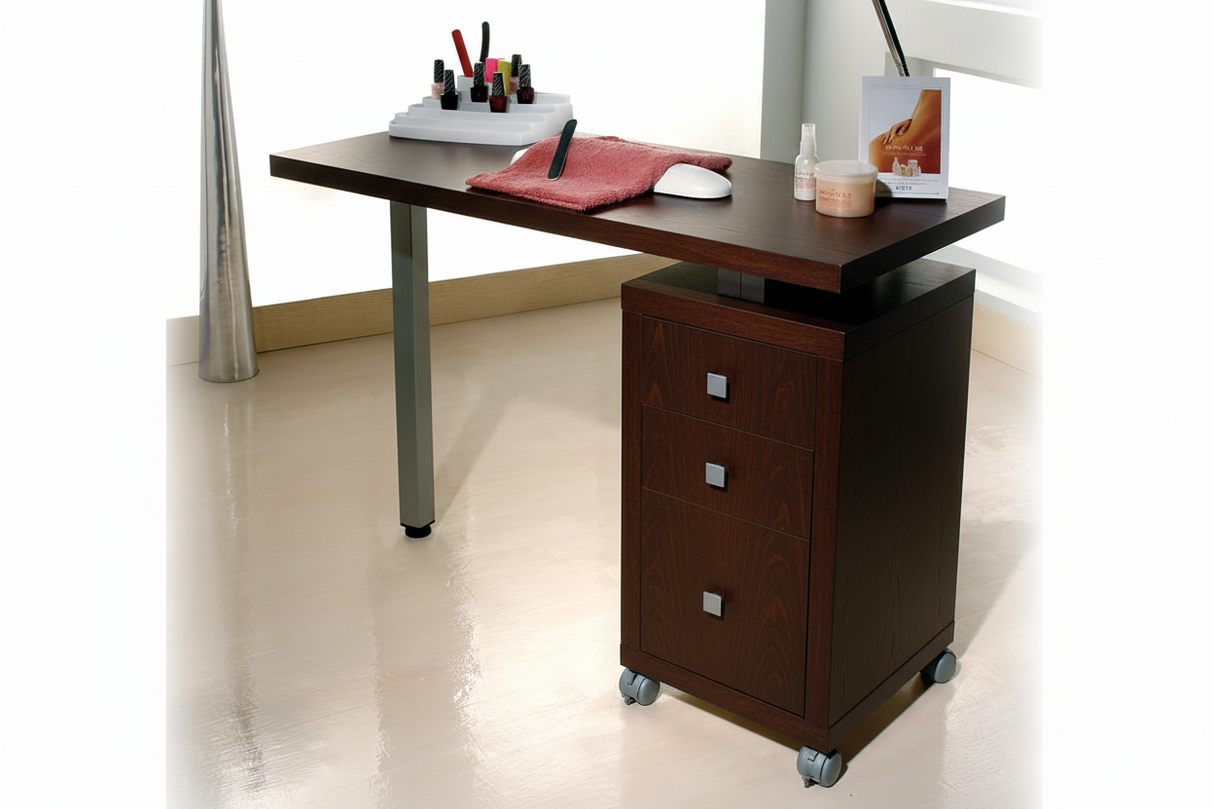 Table manucure diamond blanc