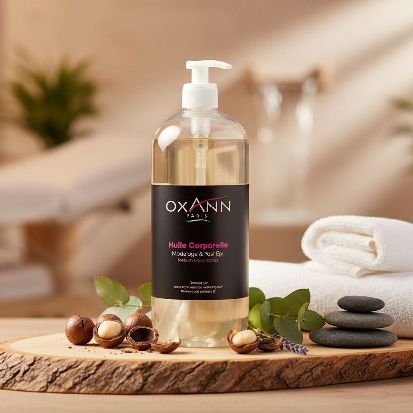 Huile de modelage macadamia - 1 L