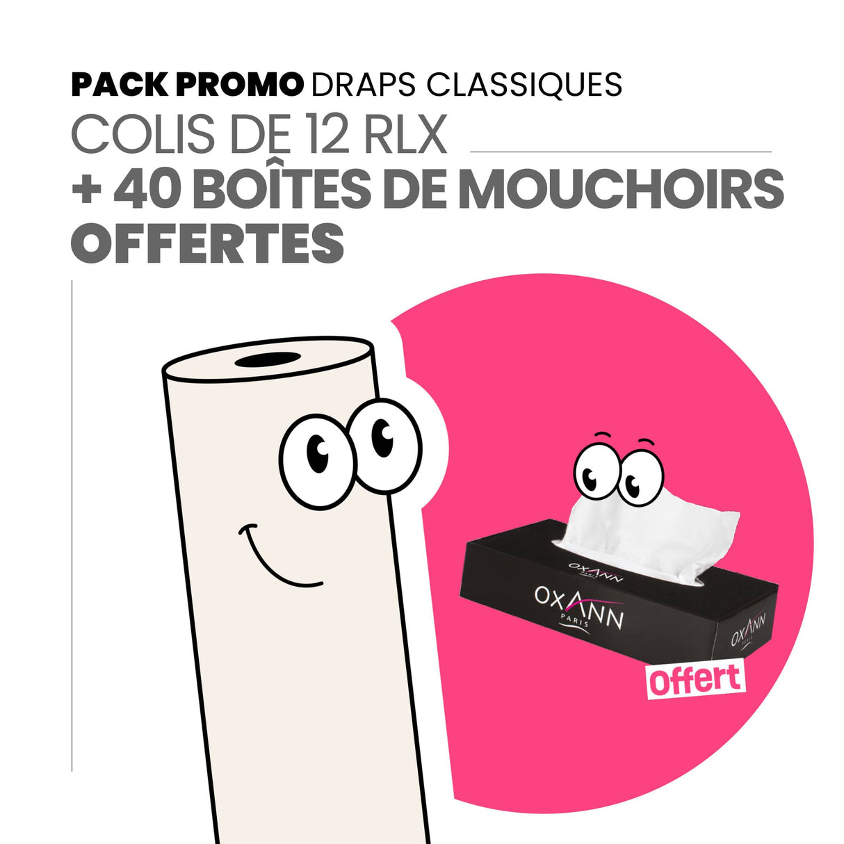 Draps d'examens classiques + 40 boîtes de mouchoirs OFFERTES