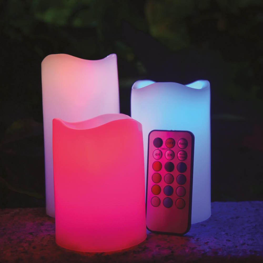 Bougies à LED multicolor