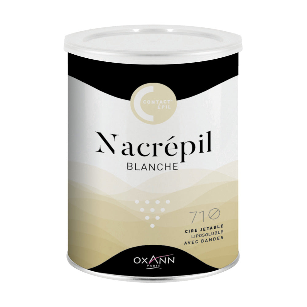 Cire Nacrépil blanche avec bandes Pot 800g
