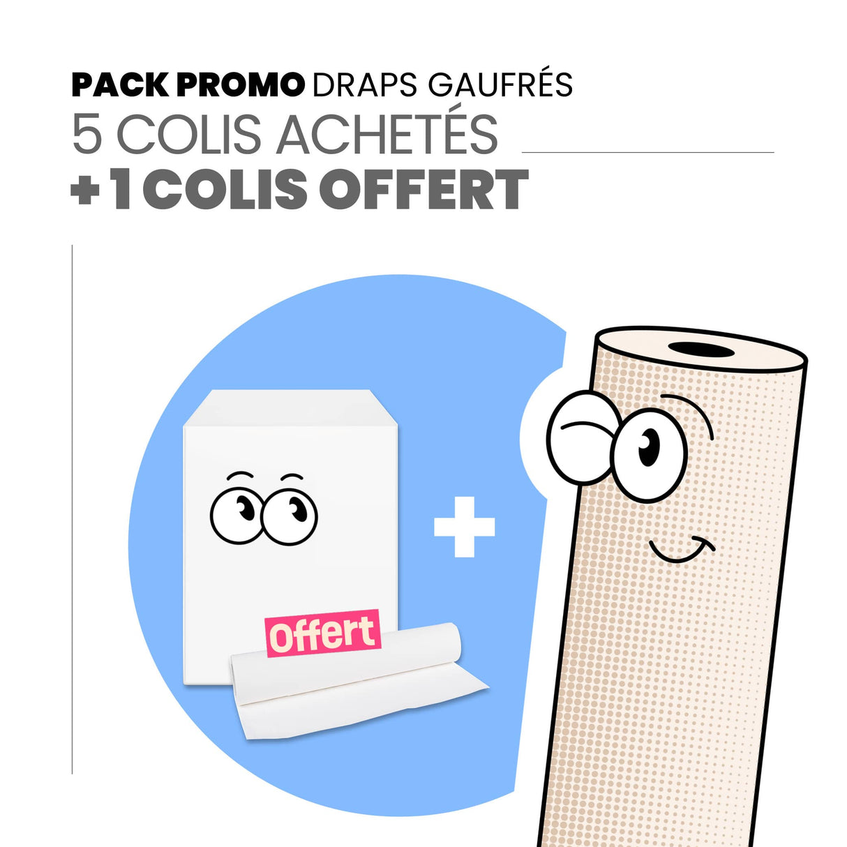 Draps d'examens gaufrés + 1 colis OFFERT