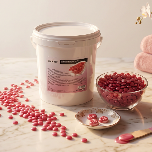 Cire pastille traditionnelle rose nacrée