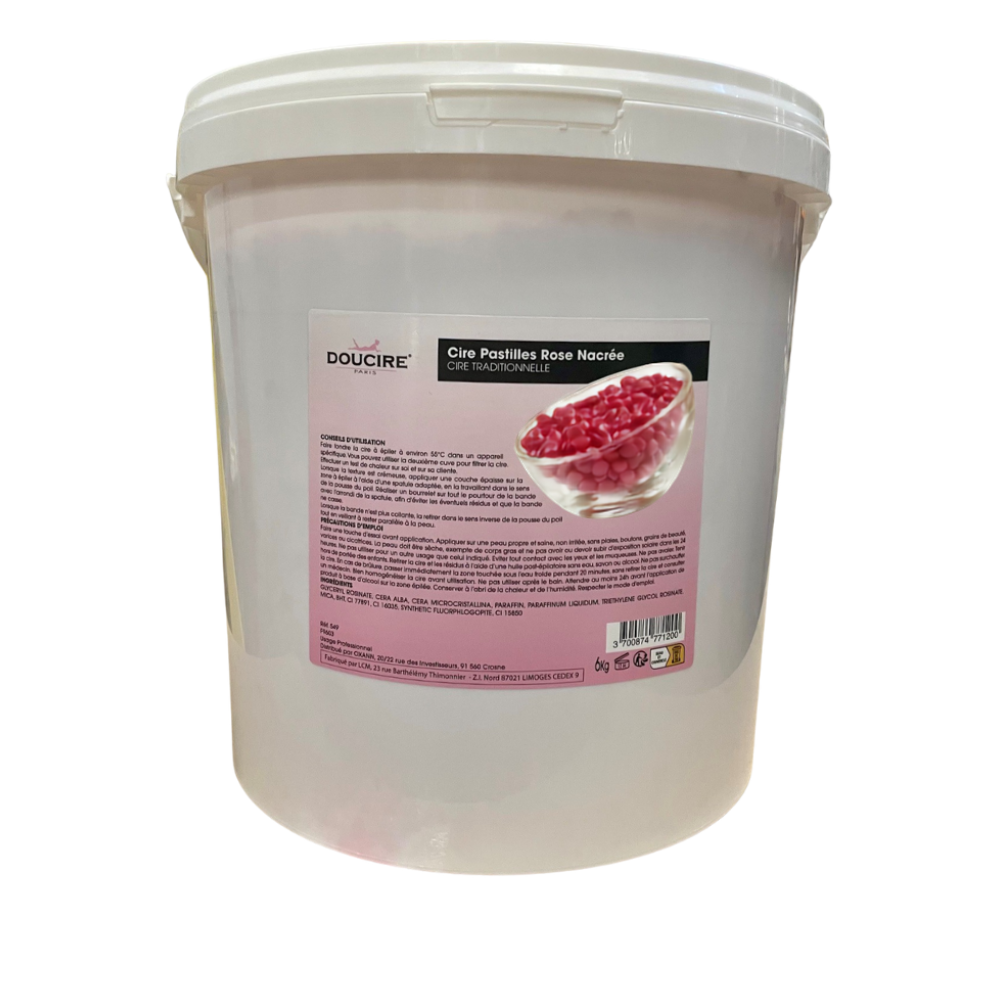 Cire pastille traditionnelle rose nacrée