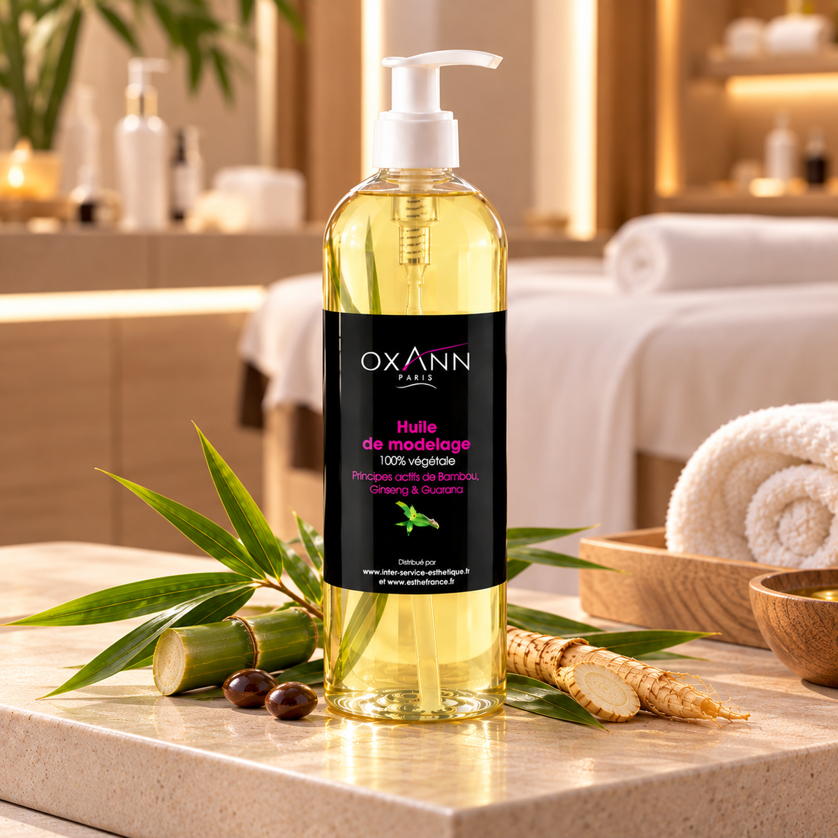 Huile végétale bambou, ginseng, guarana - 150 ml