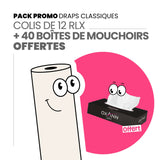 Draps d'examens classiques + 40 boîtes de mouchoirs OFFERTES