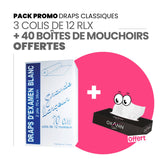 Draps d'examens classiques + 40 boîtes de mouchoirs OFFERTES