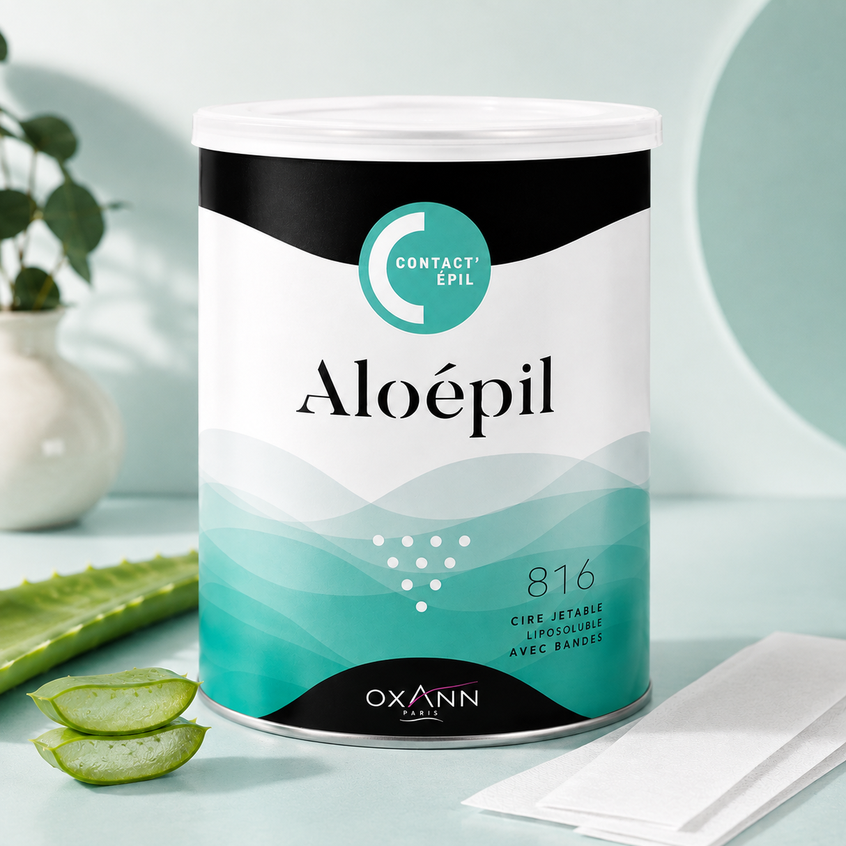 Cire Aloépil  avec bandes - Pot 750g
