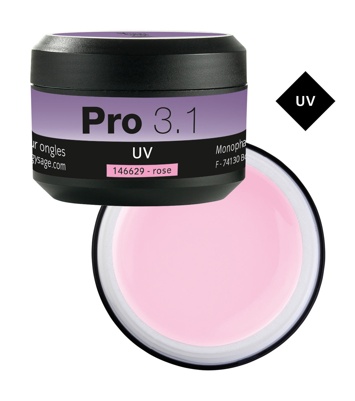 Gel pro 3.1 uv construction rose
