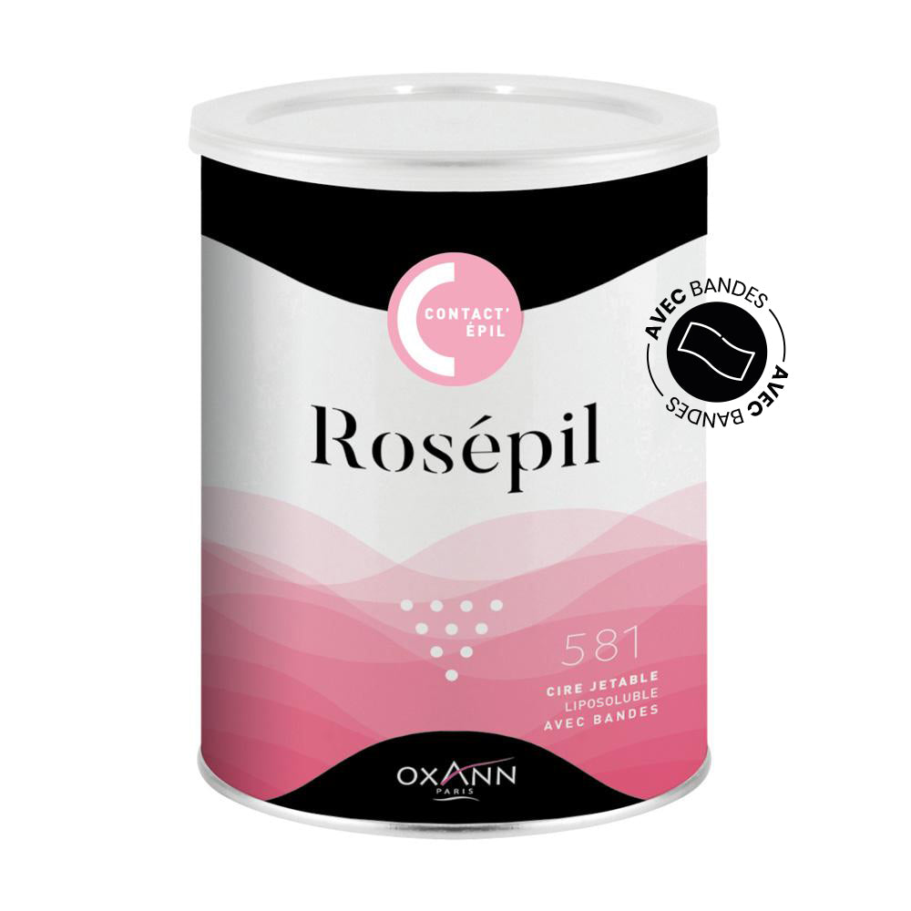 Cire rose Rosépil avec bandes Pot 750g
